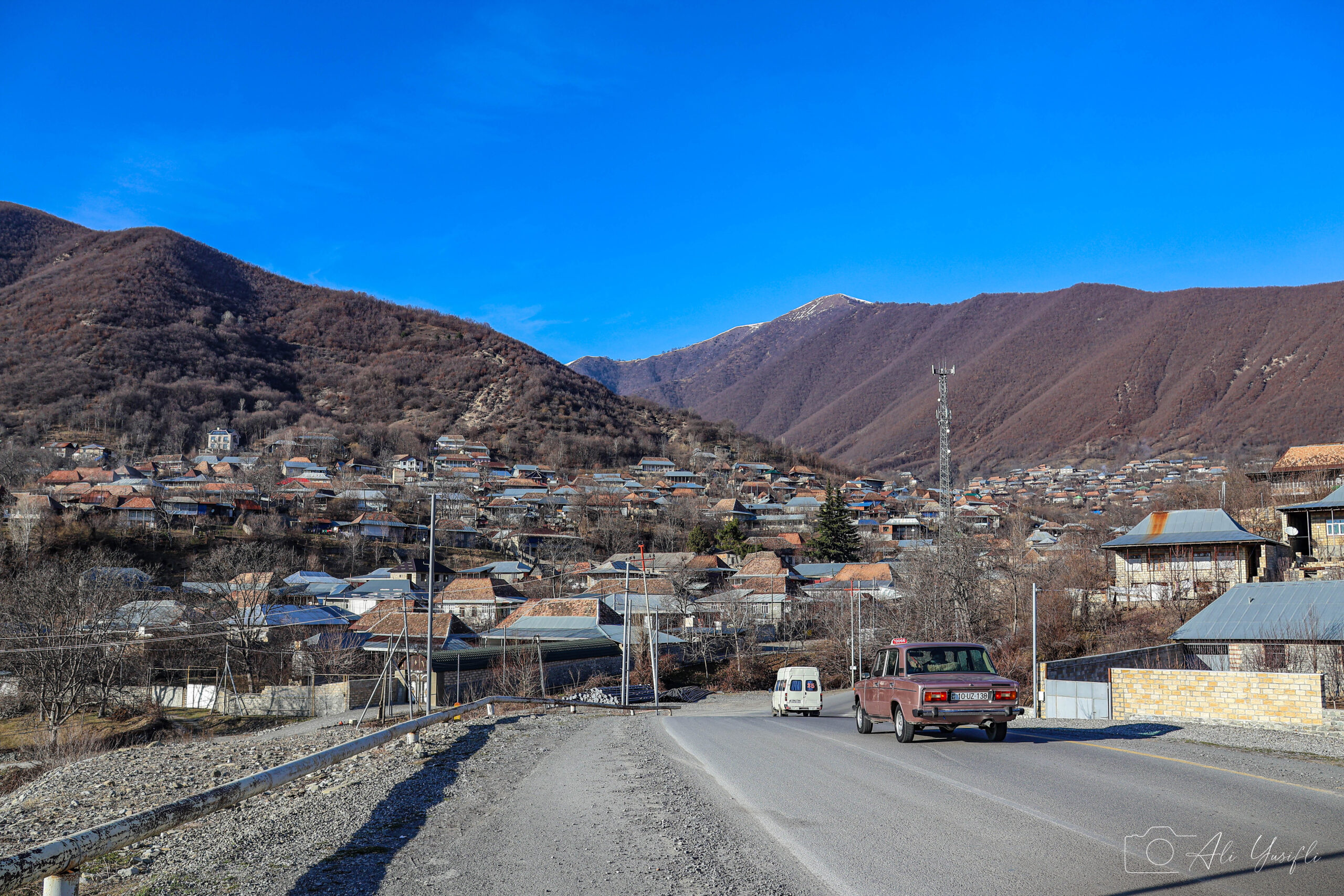 Winter shot from Kish village, Shaki