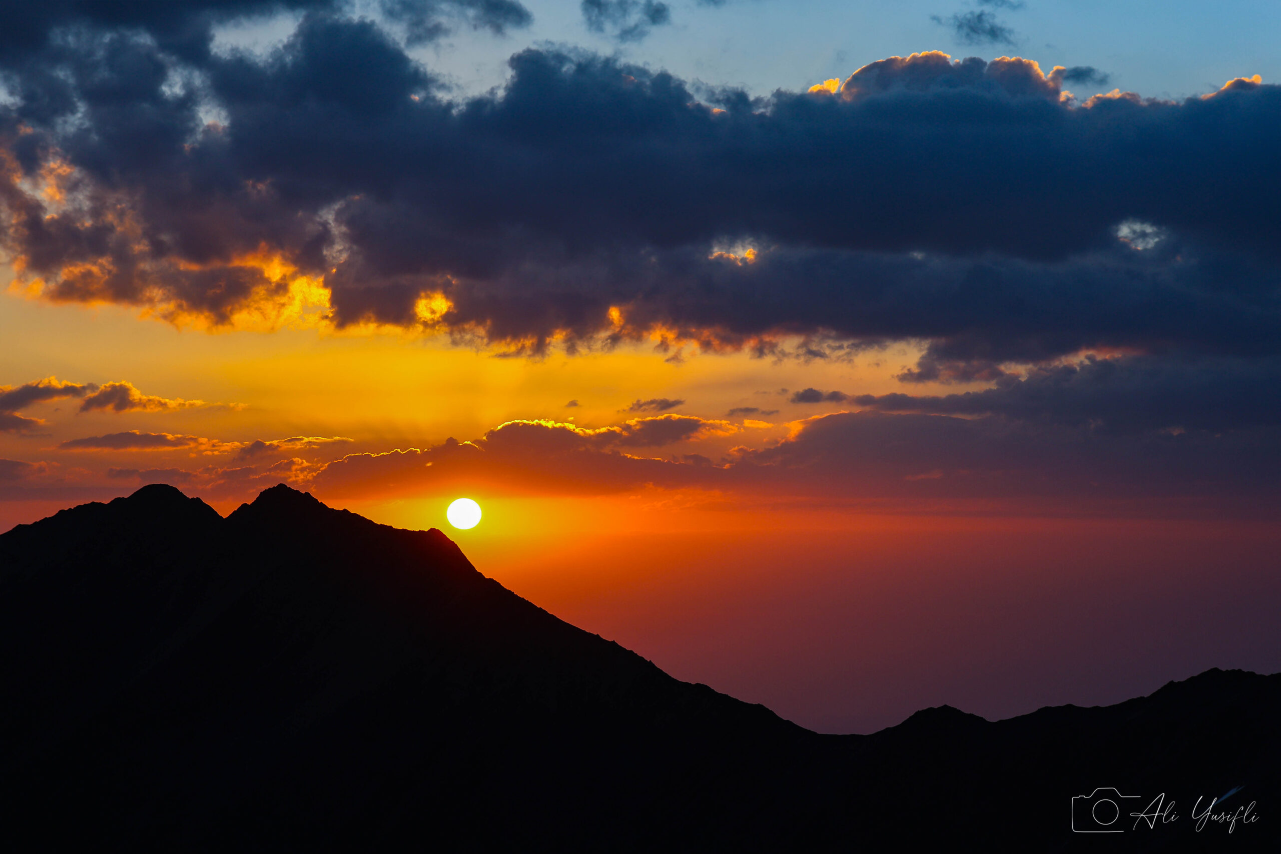 Beautiful Sunrise over Chingiz Mustafayev peak 4062m