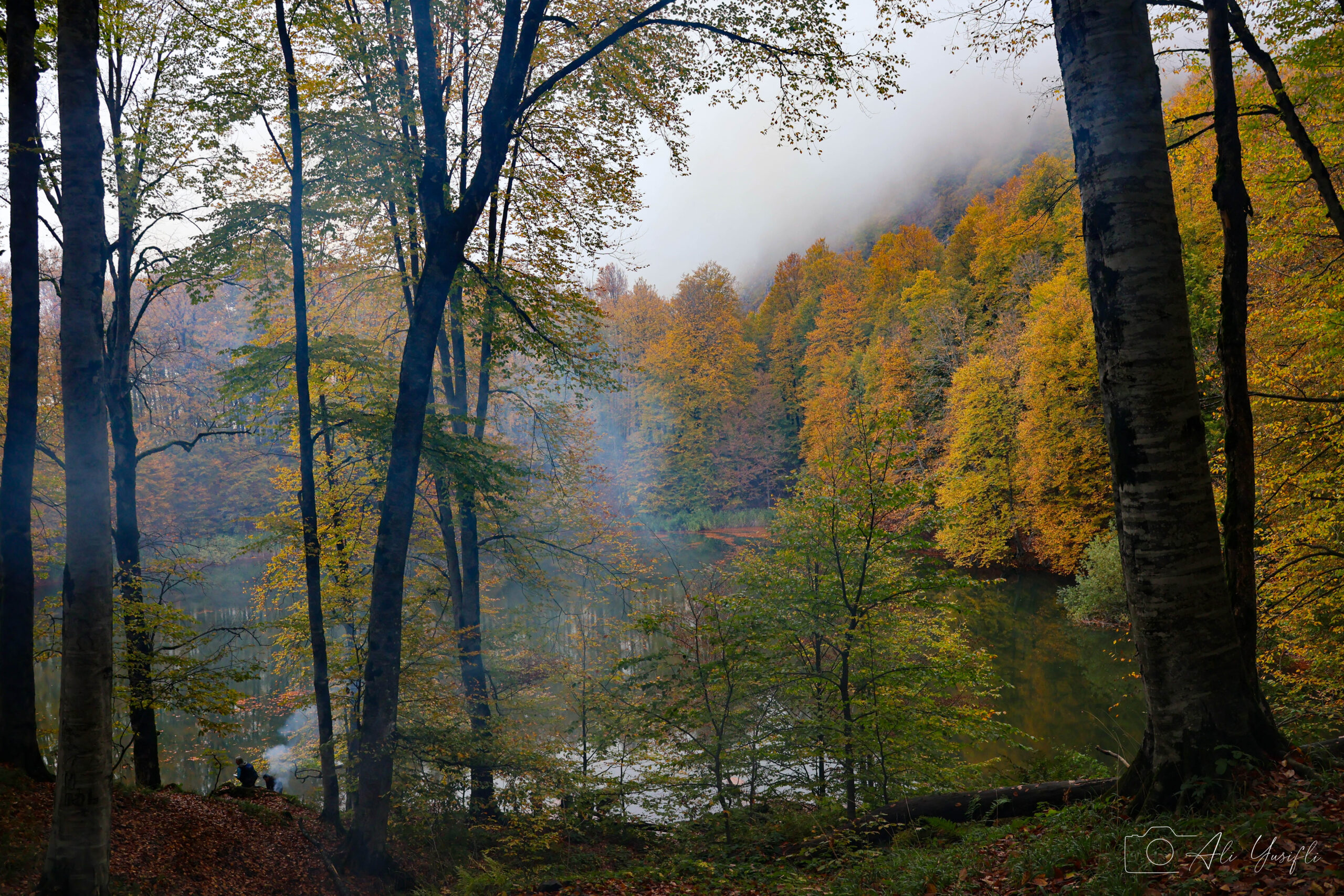 Autumn colours in Qaranohur lake